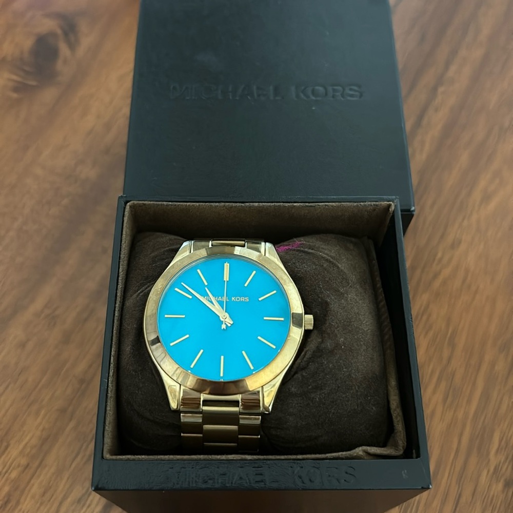 Michael Kors watch mother pearl blue